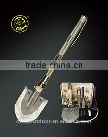 Outstanding Outdoor Compact Multitool With Shovel Hoe Hammer Knife Magnesium Flint Rod thumbnail-1