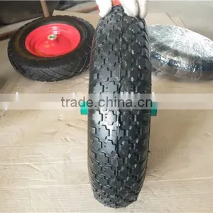 4.00-8 Top Sales High Quality Popular Rubber Coated Wheel thumbnail-2