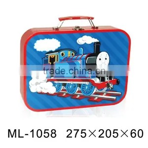 Hotsale Customized Pretty Lunch Tin Box With Handle and Lock for Kids thumbnail-1