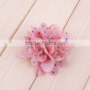 Handmade Fabric Flower Clip With Dot for Kids Hair Accessories thumbnail-6