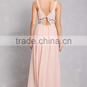 China Clothing OEM Women Fashion Dresses Women Lace Panel Gown thumbnail-3