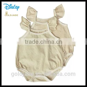 Custom 100% Cotton New 2014 Striped Baby Romper Light Yellow Infant & Toddlers Clothing thumbnail-1
