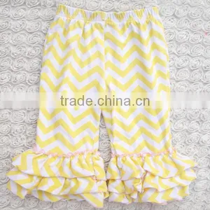 Hot Sale Rainbow Kids Ruffle Bottom Pants Cute Newborn Clothes Girls Triple Ruffle Pants Wholesale thumbnail-5