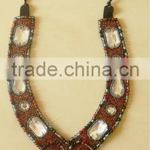 Choker Embroidered Necklace thumbnail-1