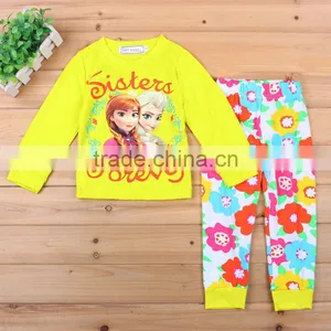 High Quality New Fashion Baby Clothes Wholesale Cotton Pajamas Printing for Girls Custom Kids Sleepwear thumbnail-6