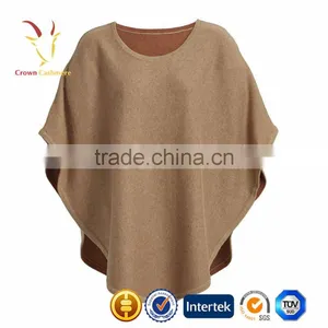 Women Merino Wool Knit Plus Size Ponchos thumbnail-4