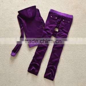 Custom Design Sports Training Set Woman Athletic Dress Women's Winter Velvet Sports Track Suit thumbnail-2