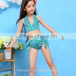 Sexy Mermaid Tail Swim Halter Kids Girls Bikini thumbnail-5