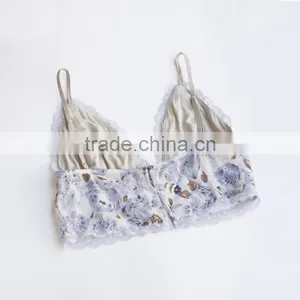 Floral Chiffon Cami Crop Top New Design Girl's Fashion Bralette thumbnail-5