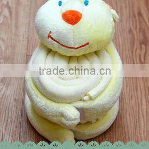 Cute 3D Animal Character Coral Fleece Baby Blanket thumbnail-3