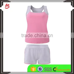 Women Summer Fitted Tracksuit Set Patchwork Quick Dry Fitness Womens Sport Tracksuits thumbnail-1