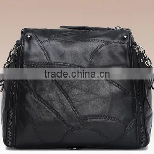 Women PU Leather Vintage Backpacks Fashion Leisure Male School Sport Black Travel Daypack Retro Bagpack thumbnail-3