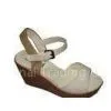 Cheap Top Quality Comfortable White PU Ladies Wedge Sandals With 9.5cm Heels, 36-41 Size thumbnail-1