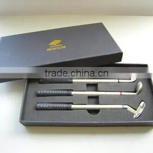 New Promotional Laser Logo High Quality Golf Simulation in Box Set Metal Ballpoint Pen thumbnail-2