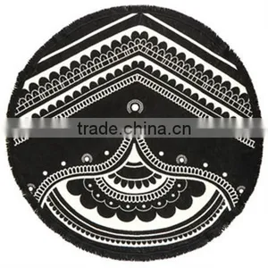 Custom Design Reactive Printed Beach Towel Round China Trade Assurance Factory thumbnail-6