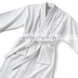 100% Cotton Kimono Collar Towel Velour Bathrobe thumbnail-1