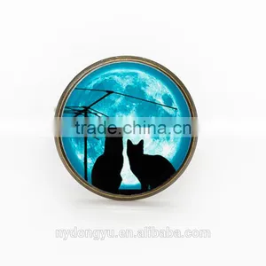 Women Alloy Black Cat Design Ring/creative Women Rose Ring Top Quality Ring thumbnail-5