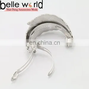 New Elegant Metal Feather Barrette Hair Clips for Women thumbnail-3