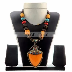 Vinatge Costume Jewelary -Pearl Neckalce -Colorful Fastion Necklace thumbnail-4
