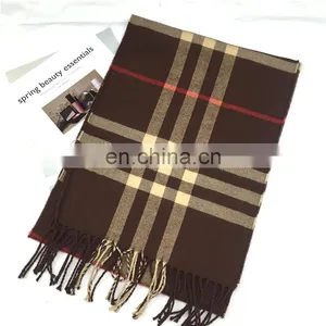 Spain Style Checked Design Fashion Brand Scarf thumbnail-3
