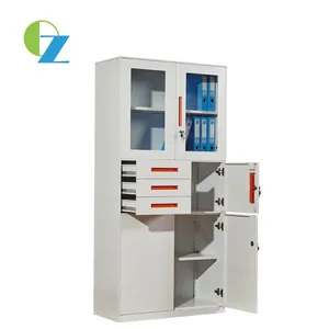 Office Furniture Metal Steel Door Filing Cabinet With Three Drawer thumbnail-1