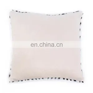 Home Decorative Cushion Faux Fur Micro Plush Throw Pillow Cutting Cover Geometric Figure thumbnail-3
