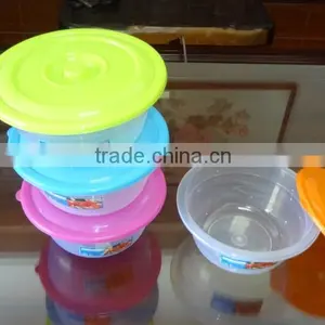 3.8L Round Plastic Food Storage Container, Salad Bowl With Lid, Storage Box thumbnail-1