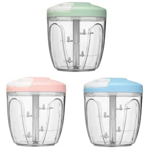 1000ml Manual Food Chopper 1L Hand Pull Mincer Blender Mixer Food Processor thumbnail-2