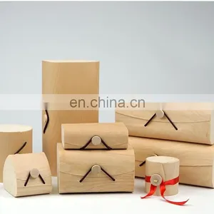 Candle or Cigar Packing Bark Wooden Box thumbnail-2