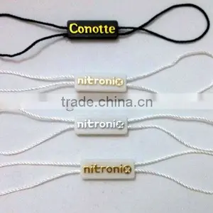 Factory Custom Black Plastic Hang Tag/string Seal With Logo Printing for Sale thumbnail-3