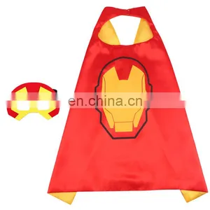 Custom Made Cheap Children Kids Costume Halloween Cute Superhero Capes Dress and Mask In TV & Movie Costumes For Boys and Girls thumbnail-2