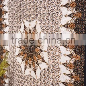 Indian Tapestry Cotton Brown Floral Print Vintage Wall Hanging Tapestries Throw Mandala Print Bedsheet thumbnail-2