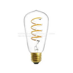 ST64 LED Filament Bulb 1w/2w/4w/5W/6w/7w/8w LED Edison Bulb E26/E27 Dimmable thumbnail-5