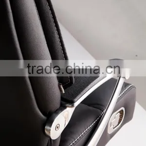 Black Reclining Swivel Leather Office Chair thumbnail-5