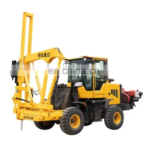 Wheeled Multifunction HWZG Hydraulic Guardrail Post Pile Driver for Sale thumbnail-2