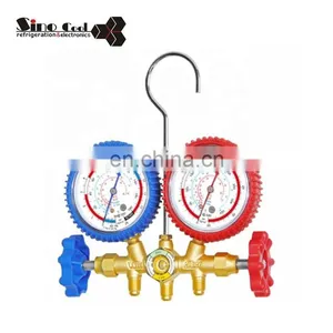 BRASS HVAC A/C REFRIGERATION KIT AC DOUBLE  R134  R410A AT-536H MANIFOLD GAUGE SET Manometer-Set r410 thumbnail-2