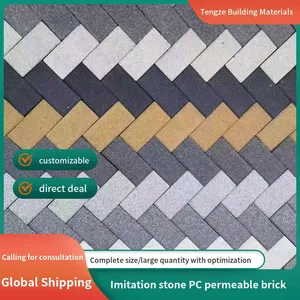 Imitated Stone Permeable Brick PC Brick Parking Space Sidewalk Brick Spanish Brick Pavement Brick Paving Stone Green Area Brick thumbnail-5