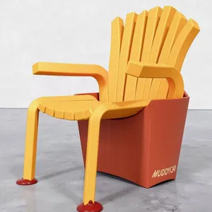 MUDDYCAR's Curvy-shaped Chairs, Featuring a Whimsical Fast-food Theme, Are Resin Artworks Suitable for Use as Furniture in Home Bars or Cafes. thumbnail-2