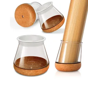 Chair Leg Floor Protectors, Silicone Chair Leg Caps, Round Covers for Hardwood, Protect Wooden Floors From Scratches and Noise thumbnail-5