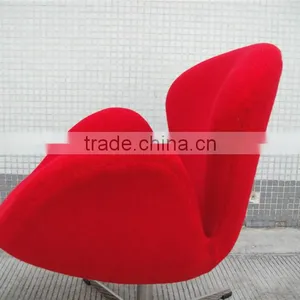 Fiberglass Modern Restaurant Swan Chair Yellow thumbnail-4
