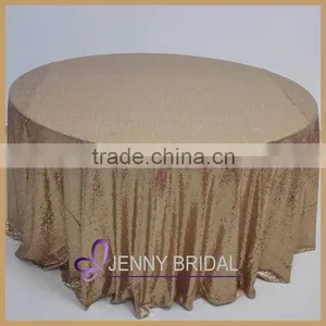 SQN#6 Universal Charcoal Black Sequin Fabric Round Table Cloth thumbnail-6
