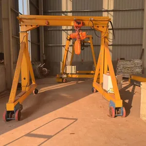 Portable Mobile Portal Crane 3 5 6 10 Ton With 10m Lifting Height and Chain Hoist for Indoor thumbnail-5