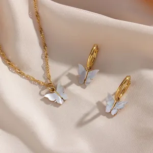 Wholesale Stainless Steel Necklace Set Mixed Lengths 16-22 Inch 5pcs Bulk Polished Finish Low MOQ thumbnail-4