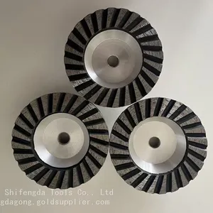 100mm M14 Aluminium Turbo Diamond Cup Wheel for Stone Grinding thumbnail-2