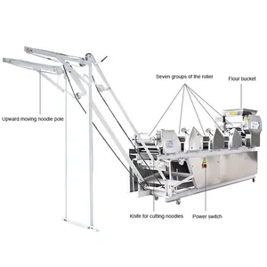 SN-QDMECH Professional Food Plant Raw Dough Noodle Production Machine Commercial Pasta Press Ramen Noodle Maker thumbnail-2