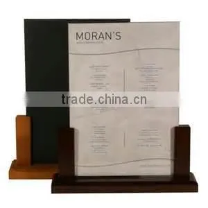 New Design Restaurant Wooden Menu Holder Wholesale Table Stand Drink Menu Card Holder thumbnail-1