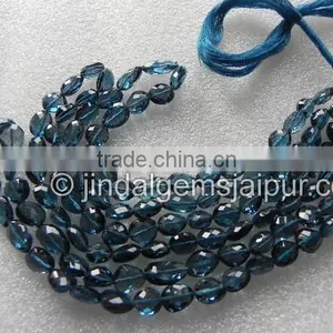 Wholesale Top Grade London Blue Topaz Faceted Nugget Beads thumbnail-1
