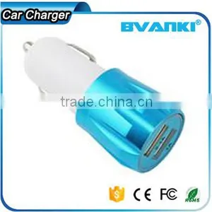 Promotional Wireless 5V 2.1A Mobile Aluminium Dual USB Car Charger for IPhone 6 | for Samsung Portable 12v Car Battery Charger thumbnail-4