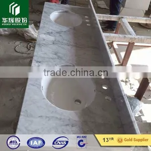 Natural Stone Marble White Bathroom Countertop thumbnail-6