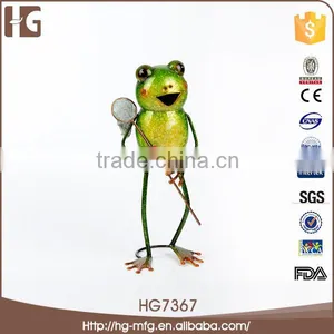 Personalized Design Metal Standing Frog 12x9x28CMH HG7367 Craft Supply With Low Price thumbnail-1
